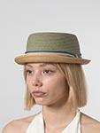 Шляпа STETSON арт. 1698509 PORK PIE TOYO (оливковый / бежевый)